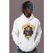 Sevbano Tasarım Guns N' Roses Rock Metal Baskılı Unisex Oversize Müzik Grubu Hoodie