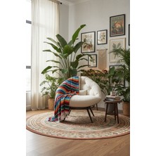 AVYNA Geniş Oturma Alanlı Berjer Tekli Koltuk – Modern Şık Tasarım, Yastıklı, Çelik Iskelet, Krem