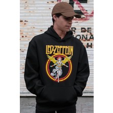 Sevbano LED Zeppelin Rock Metal Baskılı Unisex Oversize Müzik Grubu Hoodie