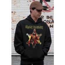 Sevbano Iron Maiden Rock Metal Baskılı Unisex Oversize Müzik Grubu Hoodie
