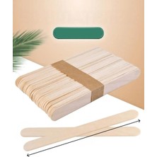 Ağda Spatulası Büyük Ahşap Maske ve Ağda Spatulası 100 Adet