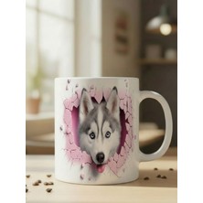 Nivra Grup Sevimli Köpek Temalı 3D Baskılı Porselen Kupa Bardak