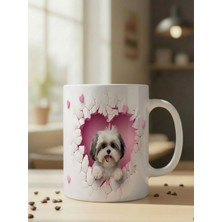 Nivra Grup Sevimli Köpek Temalı 3D Baskılı Porselen Kupa Bardak