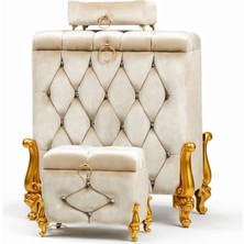 Modern ve Şık Banyo Sepeti Seti Cappuccino