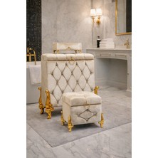 Modern ve Şık Banyo Sepeti Seti Cappuccino