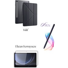Fuchsia Galaxy Tab S10 Lite / S10 Fe ile Uyumlu Tablet Kılıfı S Pen Tablet Kalemi Ekran Koruyucu Set