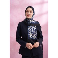Armanda Leopar Vual Multi Desen Şal 6041-LACIVERT