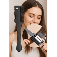 Saç Inceltme ve Şekillendirme Tarağı Çift Fonksiyonlu Saç Kırığı Için Saç Incelten Jiletli Tarak