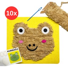 Kidose Anaokulu Punch Dikiş Etkinliği | Kurbağa Figürlü Çocuk El Sanatları Seti | Toplu Etkinlik Set