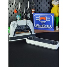 Work3d Playstation 5 Dualsense Oyun Kolu Standı – 3D Baskı Masaüstü Stand