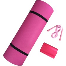 Feyza Design 14 mm Pilates Kamp Matı, Atlama Ipi ve Direnç Lastikli 3'lü Egzersiz Seti