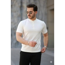 Etiler Collection Erkek Kısa Kollu Hakim Yaka Önü Düğmeli Viskon Tişört