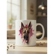 Nivra Grup Sevimli Köpek Temalı 3D Baskılı Porselen Kupa Bardak