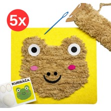 Kidose Kurbağa Desenli Punch Nakış Seti | Okul Öncesi Toplu Etkinlik El Işi Kiti