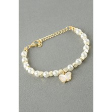 Bijuteri Net Kelebek Cam Inci Boncuk Bileklik