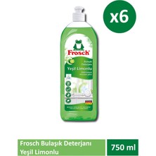 Frosch Yeşil Limonlu Bulaşık Deterjanı 750 ml x 6 Adet