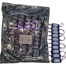 Powerr Led Aydınlatma 100 Adet 12 Volt 1.2 Watt Dar Açılı Tek Lensli Mavi LED Modül IP65 1paket
