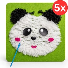 Kidose Panda Desenli Punch Nakış Seti | Okul Öncesi Toplu Etkinlik El Işi Kiti
