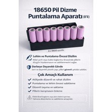 EVORADECO 18650 Pil Sabitleme Aparatı 8’li – Puntalama ve Lehim Öncesi Hizalama Aparatı