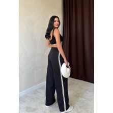 Etiler Collection Siyah Yanları Şeritli Pantolon