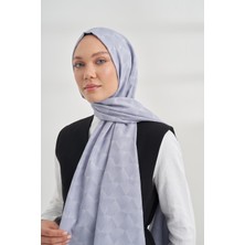 Armanda Geometrik Desen Şal 3120-GÜMÜŞ