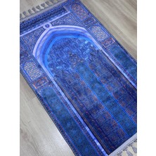 Prayer Rug Dokuma Taban Örgü Püsküleri ve Ipek Kadar Yumuşak Yüzeyiyle Bambu Seccade Namazlık 80X125 cm