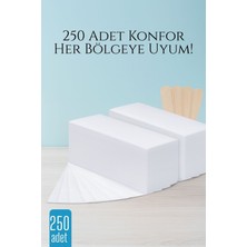 250’Lİ Ağda Bezi Seti + Spatula | Her Bölgeye Uyumlu | Evde Pratik Tüy Alma Için