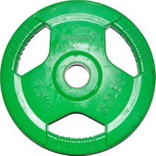 Feyza Design 7.5 kg Yeşil Olimpik Kauçuk Plaka - Sağlam ve Dayanıklı Fitness Ekipmanı