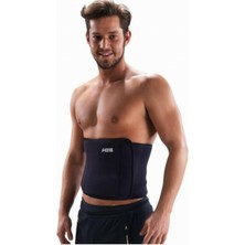 Feyza Design Siyah Medlon Termal Sauna Kemer Bel Korsesi 22 Cm, 118 cm Uzunluk