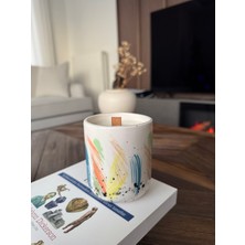 Zeniz Objects Seramik Bardakta El Yapımı Amber Kokulu Soya Mum – Doğal & Şık Tasarım