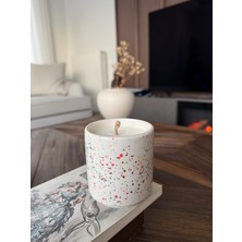 Zeniz Objects Seramik Bardakta El Yapımı Amber Kokulu Soya Mum – Doğal & Şık Tasarım