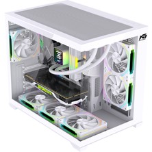 Next Gaming Orion Cube Xl 750W  80+ Bronze Power 6x Argb Fan Kumanda ve Kontrolcü M-Atx Boş Bilgisayar Kasası Beyaz