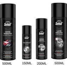 Selsil Araç Bakım Seti -Torpido Parlatıcı+Klima Temizleyici+Lastik Parlatıcı+Motor Temizleme Spreyi