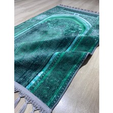 Prayer Rug Dokuma Taban Örgü Püsküleri ve Ipek Kadar Yumuşak Yüzeyiyle Bambu Seccade Namazlık 80X125 cm