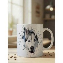 Nivra Grup Kurt Temalı 3D Baskılı Porselen Kupa Bardak