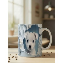 Nivra Grup Sevimli Köpek Temalı 3D Baskılı Porselen Kupa Bardak