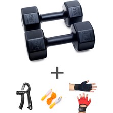 Feyza Design 3 kg Dambıl Seti + Body Eldiven ve Sayçalı Ayarlanabilir El Yay ve Atlama Ipi