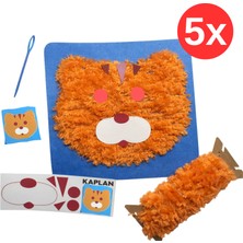 Kidose Kaplan Desenli Punch Nakış Seti | Okul Öncesi Toplu Etkinlik Için El Işi Kiti