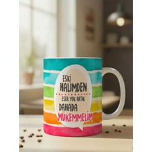 Nivra Grup Espirili 3D Baskı'lı Porselen Kupa Bardak