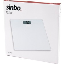 İlkyaz Fashion Sinbo SBS-4451 Dijital - Pilli Beyaz Cam Banyo Baskül Terazi Tartı LCD Ekran 180KG/100GR 26X2