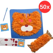 Kidose Çocuklar Için Kaplan Temalı Punch Nakış Seti | Anaokulu Etkinlik Kiti