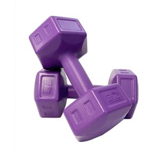Feyza Design Mor Spor Dambıl Seti, 3 kg x 2 Adet, Toplam 6 kg Ağırlık