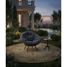 AVYNA Nordic Füme Modern Berjer – Geniş Oturumlu Konforlu Tekli Koltuk | Kitap Okuma & Relax Chair