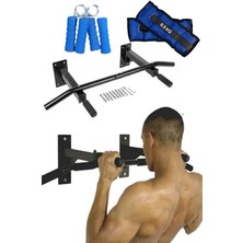 Feyza Design Duvara Monte Kapı Barfiks Aleti ve Bilek Ağırlığı Seti