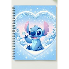 Black-One Stitch A5 Metal Spiralli Çizgisiz Kalın Bristol Kapak Stitch Defter