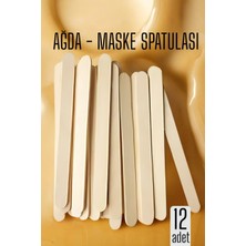 Ağda Spatulası Maske ve Yüz Spatulası Küçük Boy 12 Adet