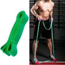 Feyza Design Yeşil Direnç Bandı 208CM, Çok Amaçlı Güç Çalışması Için Renkli Lastik