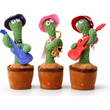 Şarjlı Dans Eden Konuşan gitarlı Kaktüs Oyuncak Ses Tekrar Eden