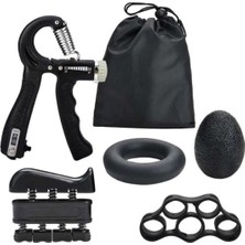 Feyza Design Siyah Ayarlanabilir 10-60KG El Egzersiz Yayı Seti, Sayaçlı, Hafif ve Pratik