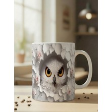 Nivra Grup Baykuş Temalı 3D Baskılı Porselen Kupa Bardak